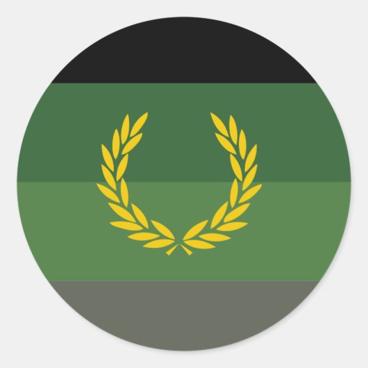 Eenvormige militaire vlag ronde sticker (Voorkant)