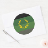Eenvormige militaire vlag ronde sticker (Envelop)