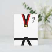 Eenvormige Taekwondo Briefkaart (Staand voorkant)