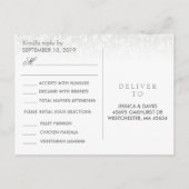 Eenvoud Art Deco Style RSVP - Maaltijdselecties Uitnodiging Briefkaart (Achterkant)