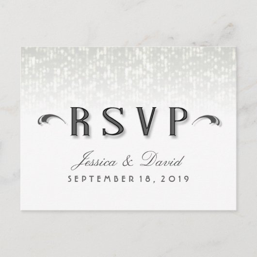 Eenvoud Art Deco Style RSVP - Maaltijdselecties Uitnodiging Briefkaart (Voorkant)