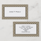 Eenvoud: beige, witte, zilverdiamantvormen visitekaartje (Voorkant / Achterkant)