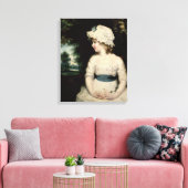 Eenvoud - Een portret van Miss Theophilia Ghatkin Canvas Afdruk (Insitu (Woonkamer))