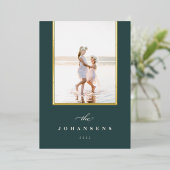 Eenvoud | Elegant - Verticale foto Folie Feestdagenkaart (Staand Voorkant)