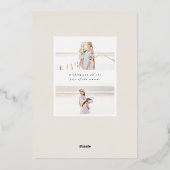 Eenvoud | Elegant - Verticale foto Folie Feestdagenkaart (Achterkant)