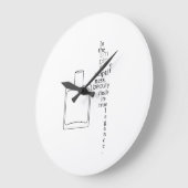 Eenvoud Elegantie Minimalistisch Zwart-wit Grote Klok (Hoek)