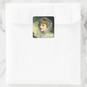 Eenvoud en onschuld, 1900 vierkante sticker (Tas)