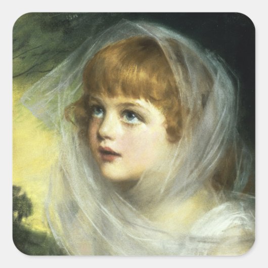 Eenvoud en onschuld, 1900 vierkante sticker (Voorkant)