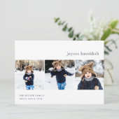 Eenvoud | Hanukkah Photo Collage Kaart (Staand voorkant)