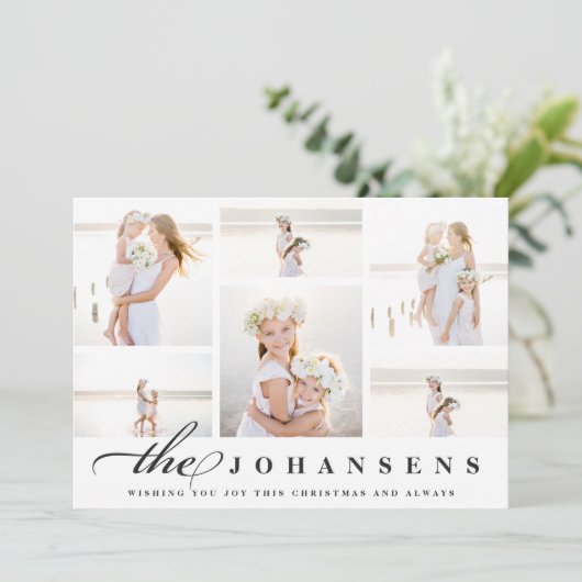 Eenvoud | Holiday Foto Collage Kaart (Staand voorkant)