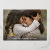 Eenvoud | Horizontale foto Folie Feestdagenkaart (Voorkant)