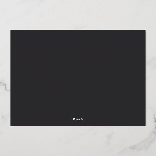 Eenvoud | Horizontale kerstfoto Folie Feestdagenkaart (Achterkant)