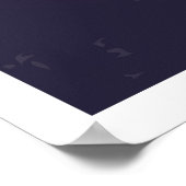 Eenvoud in Bloom White Line Flower Tekening Poster (Hoek)