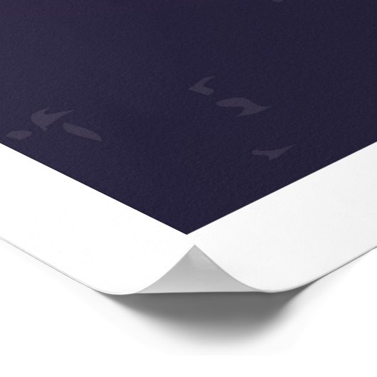 Eenvoud in Bloom White Line Flower Tekening Poster (Hoek)