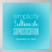 Eenvoud is het Ultimate Sophistication Quote Poster (Voorkant)