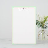 Eenvoud Mint Wit Gepersonaliseerde briefpapier (Staand voorkant)