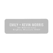 Eenvoud | Moderne retouradreslabel Etiket (Voorkant)