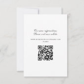 Eenvoud | Monogram minimale bruiloft RSVP Kaartje (Achterkant)