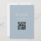 Eenvoud | Monogram Minimalist Dusty Blue Kaart (Achterkant)
