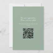 Eenvoud | Monogram Minimalistisch Sage Groen Kaart (Achterkant)