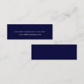Eenvoud Navy Blue Bruiloft Website Kaarten Mini Visitekaartje (Voorkant / Achterkant)