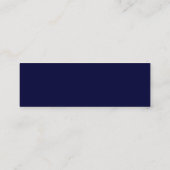 Eenvoud Navy Blue Bruiloft Website Kaarten Mini Visitekaartje (Achterkant)