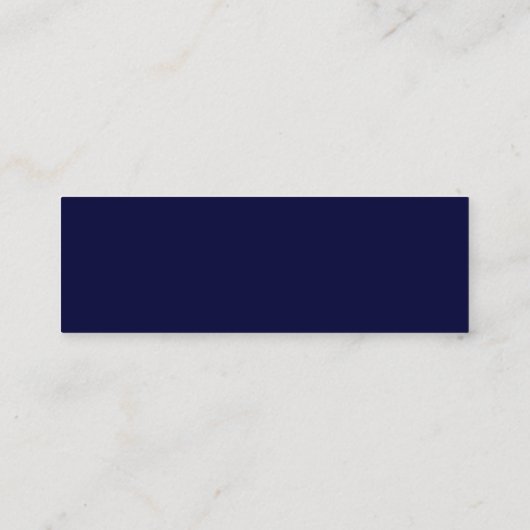 Eenvoud Navy Blue Bruiloft Website Kaarten Mini Visitekaartje (Achterkant)