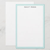 Eenvoud Robin Egg White Gepersonaliseerde briefpap Briefpapier (Voorkant / Achterkant)