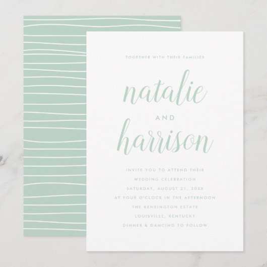 Eenvoud | Uitnodiging tot weddenschappen (Voorkant / Achterkant)