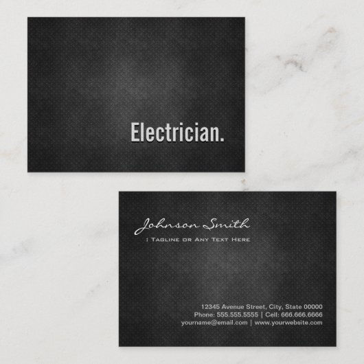 Eenvoud van elektronicakleuren uit zwart-wit visitekaartje (Voorkant / Achterkant)