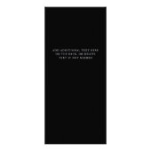 Eenvoud van eucalyptus | Black Price List Service Reclamekaart (Achterkant)