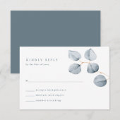 Eenvoud van eucalyptus | Huwelijksreactie RSVP Kaartje (Voorkant / Achterkant)