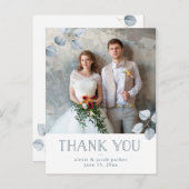 Eenvoud van eucalyptus | Trouwfoto Dank u wel Aankondigingskaart (Voorkant / Achterkant)