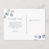 Eenvoud van eucalyptus | Trouwfoto Dank u wel Aankondigingskaart (Achterkant)