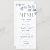 Eenvoud van eucalyptus | Trouwmenu Menu (Voorkant / Achterkant)