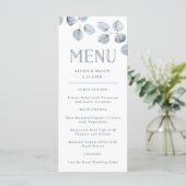 Eenvoud van eucalyptus | Trouwmenu Menu (Staand voorkant)