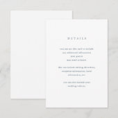Eenvoud van eucalyptus | Wedding Guest Details Informatiekaartje (Voorkant / Achterkant)