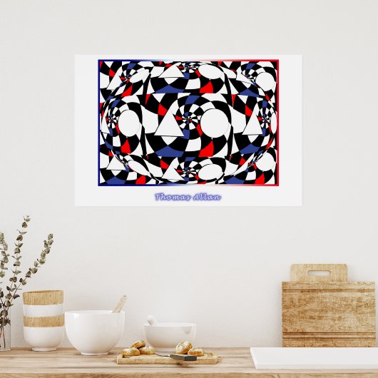 Eenvoud van kleur en vorm poster (Keuken)