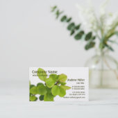 Eenvoud van natuur l Groene bladeren Visitekaartje (Staand voorkant)