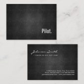 Eenvoud van Pilot Cool Black Metal Visitekaartje (Voorkant / Achterkant)