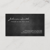 Eenvoud van vliegend piloot Cool Black Visitekaartje (Achterkant)