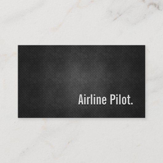 Eenvoud van vliegend piloot Cool Black Visitekaartje (Voorkant)
