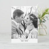 Eenvoud | Weddenfoto Hartelijk dank Bedankkaart (Staand voorkant)