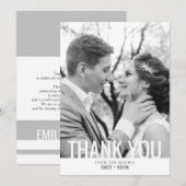 Eenvoud | Weddenfoto Hartelijk dank Bedankkaart (Voorkant / Achterkant)