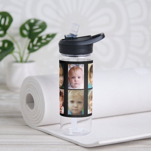 Eenvoudig 10 foto-collage zwart toevoegen waterfles (Links)