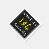 Eenvoudig, 13e verjaardagsfeestje w / aangepaste n servetten (Hoek)