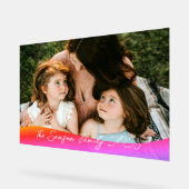 Eenvoudig 1 foto volledige dekking - Script Text O Acryl Bord (Hoek)