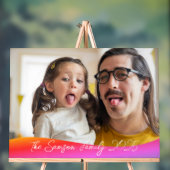 Eenvoudig 1 foto volledige dekking - Script Text O Acryl Bord (Neutraal)