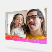 Eenvoudig 1 foto volledige dekking - Script Text O Acryl Bord (Hoek)