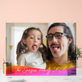 Eenvoudig 1 foto volledige dekking - Script Text O Acryl Bord (Huwelijk)